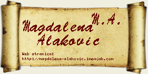 Magdalena Alaković vizit kartica